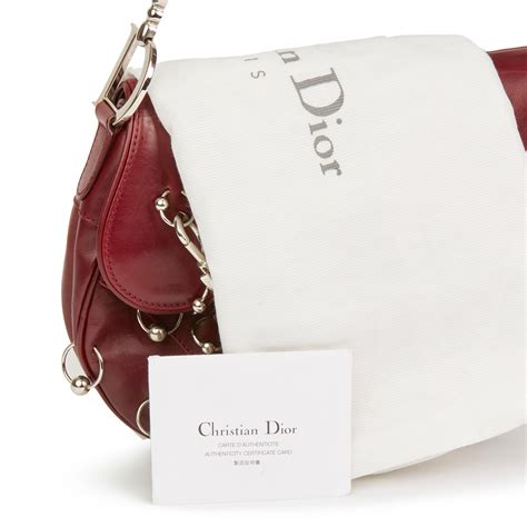 CHRISTIAN DIOR Calfskin Hardcore Pierced Saddle .